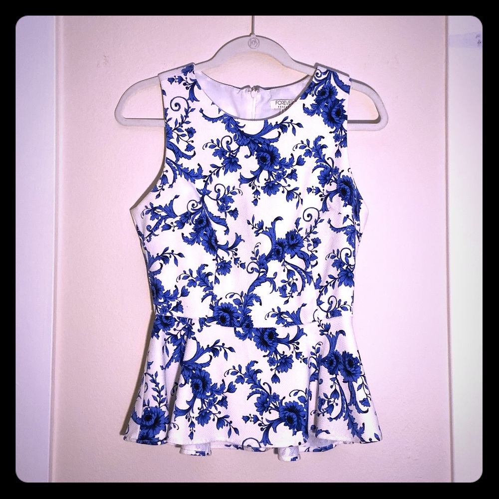 Paisley Floral Peplum Top